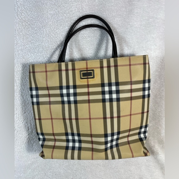 Burberry Nova Check Tote Beige Style Women Handbags - Picture 1 of 16